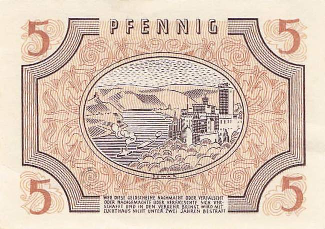 r.211 B 5 Pfennig 1947